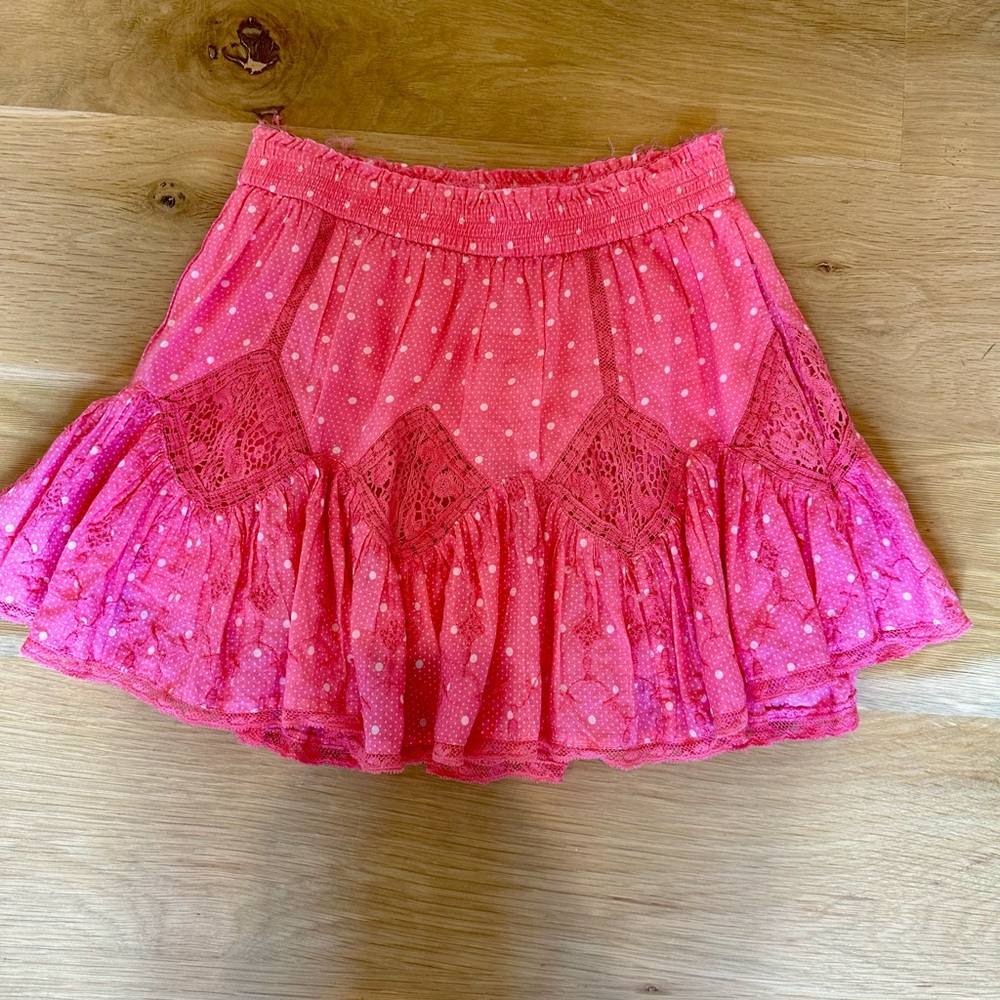 LOVE SHACK FANCY MINI SKIRT